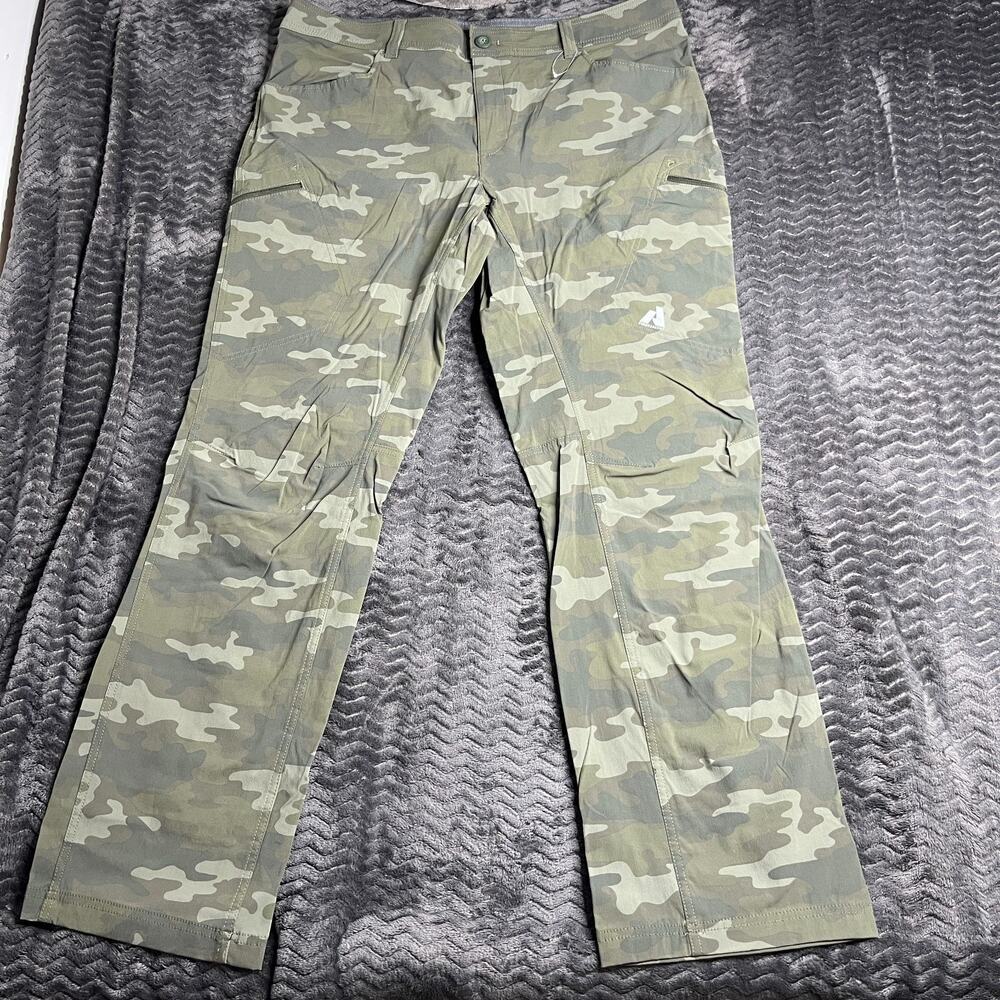 Eddie Bauer Pants Mens 40x34 Green Camo First Ascent Guide Pro Lined Hiking